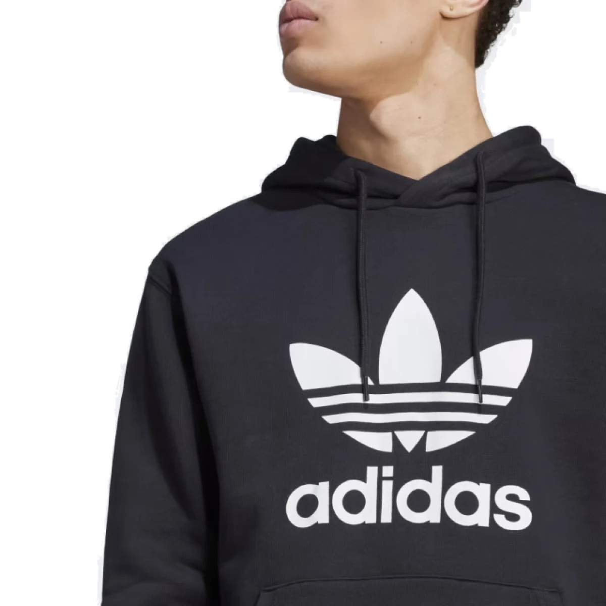 Pánska mikina s kapucňou ADIDAS ORIGINALS TREFOIL HOODY-IM4489-black white · záber 3