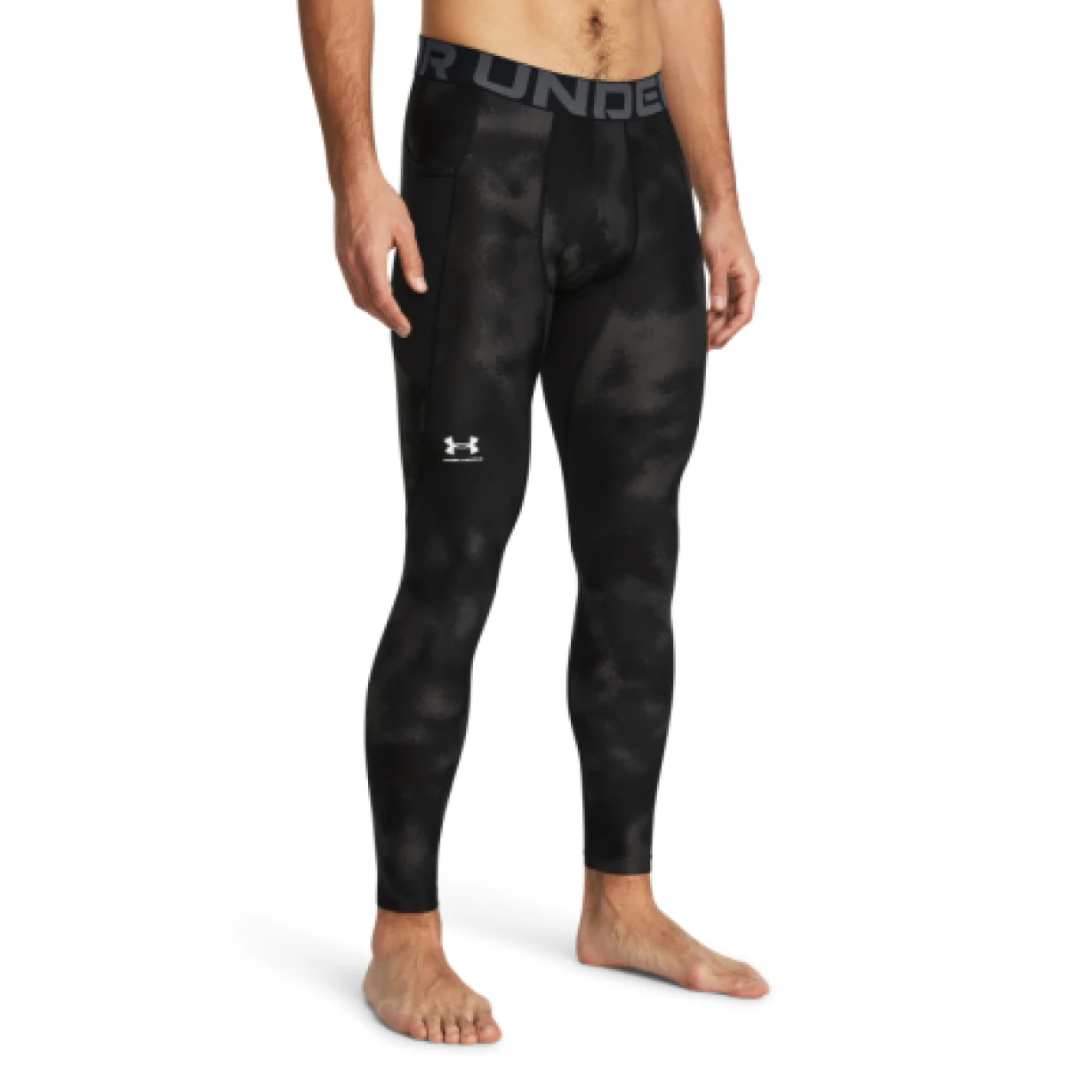 Pánske kompresné legíny UNDER ARMOUR UA HG Armour Printed Lgs-BLK · záber 1