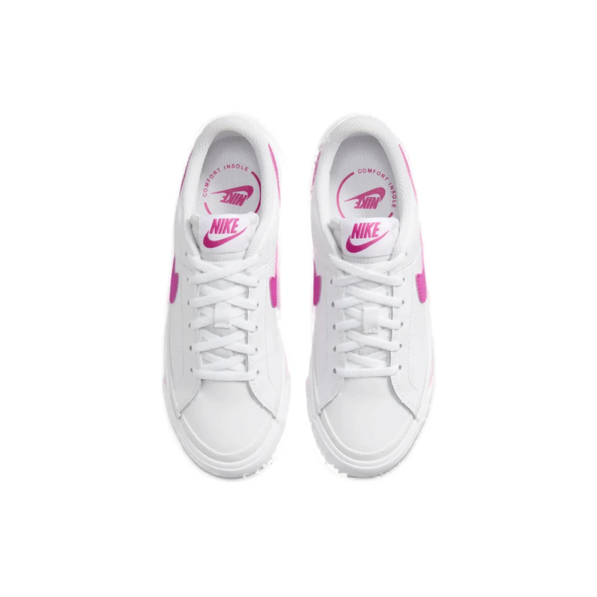 Dievčenská rekreačná obuv NIKE Court Legacy Jr white laser fuchsia · záber 4