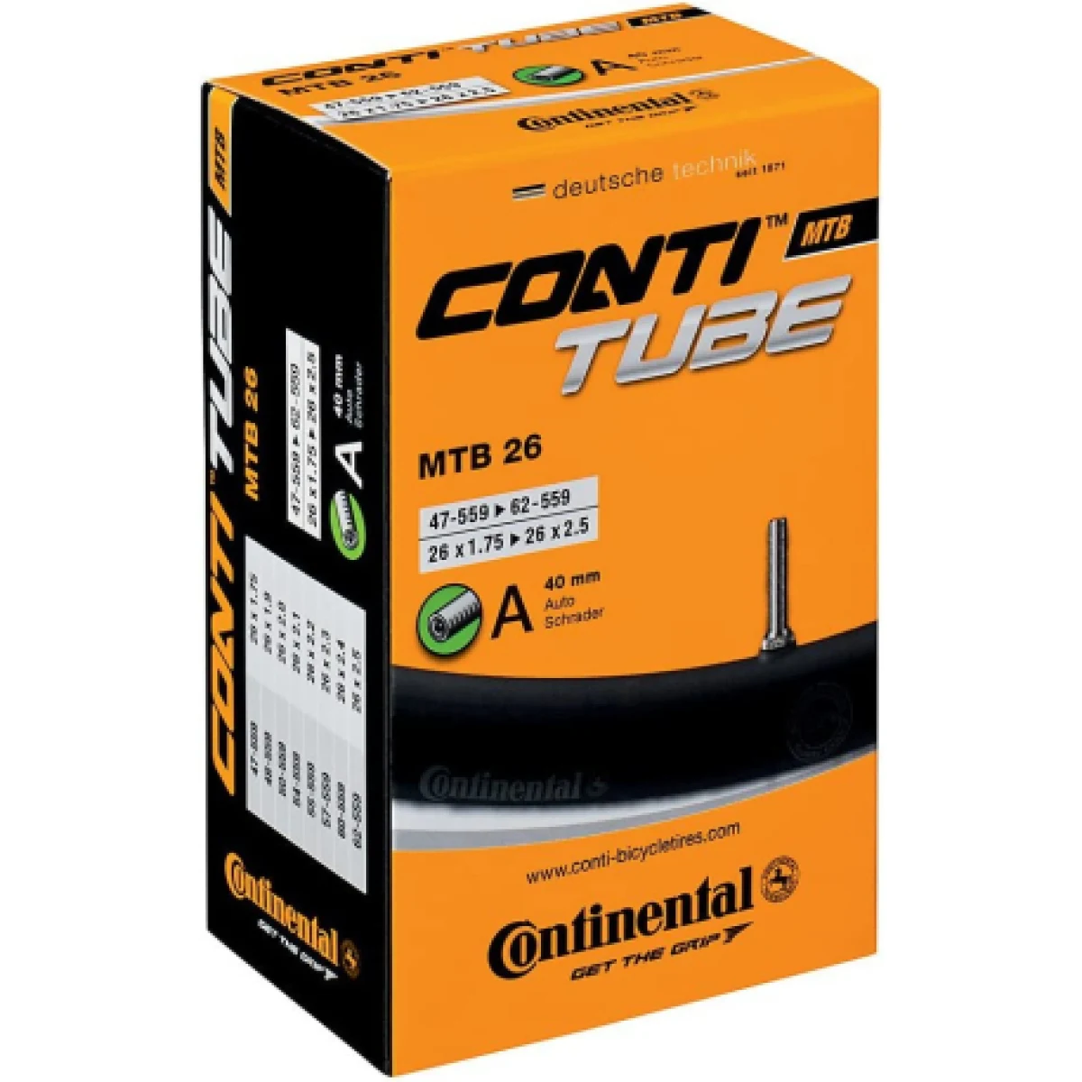 Duša na bicykel CONTINENTAL MTB 26 - ventil AV40 · záber 1