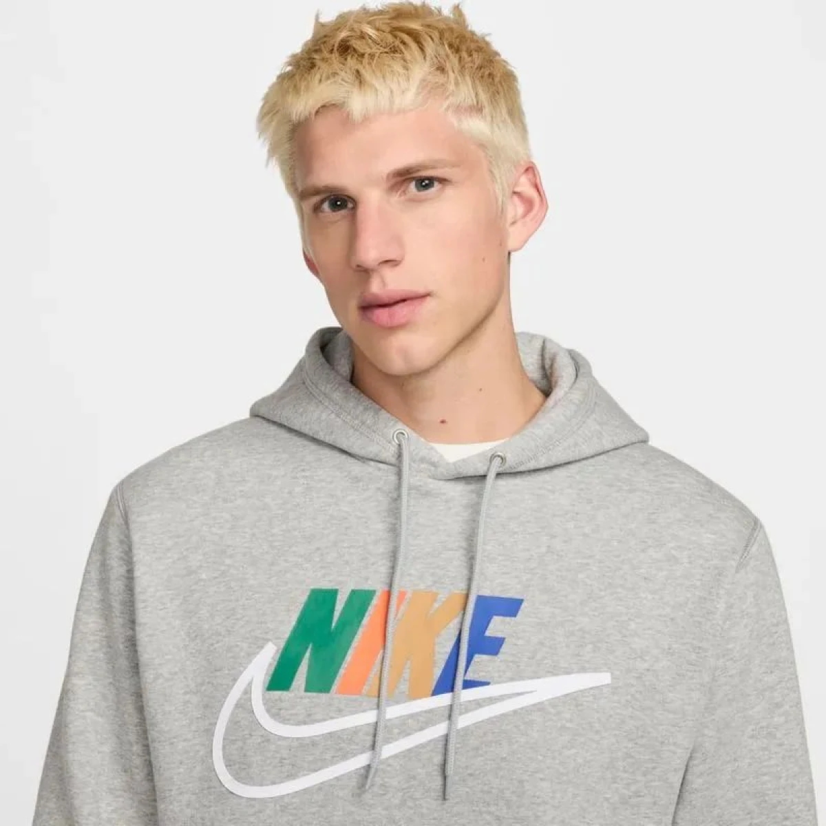 Pánska mikina s kapucňou NIKE M NK CLUB BB HDY FUTURA BLOCK-063 DK GREY HEATHER SMOKE GRY · záber 2