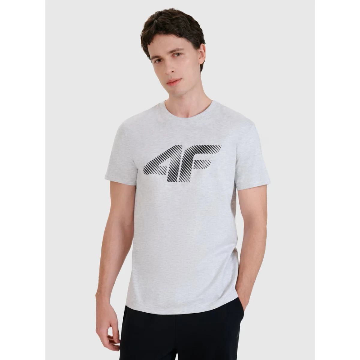 Pánske tričko s krátkym rukávom 4F TSHIRT M2257-27M-COLD LIGHT GREY MELANGE · záber 2