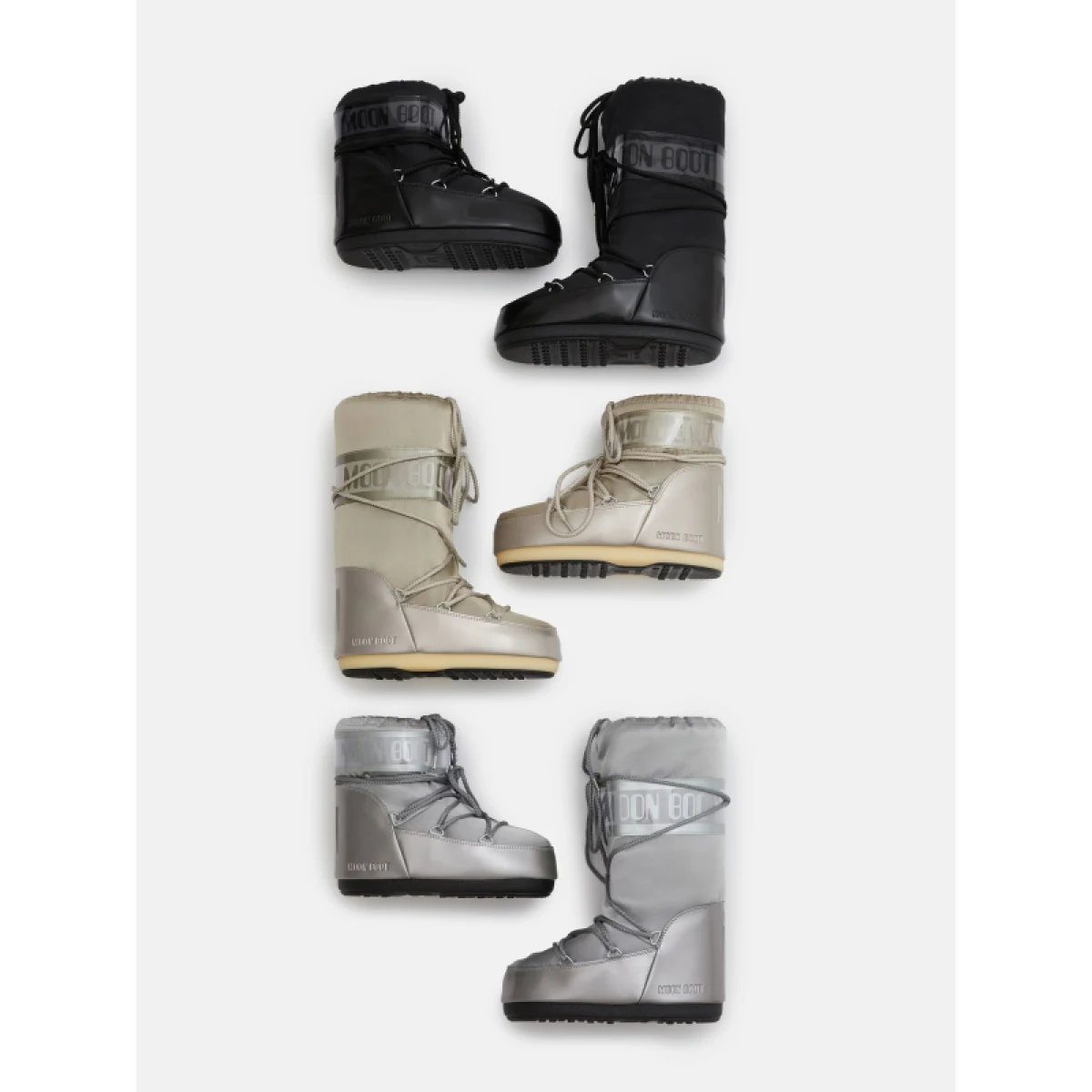Vysoké zimné topánky MOON BOOT MB ICON GLANCE, B003 PLATINUM · záber 4