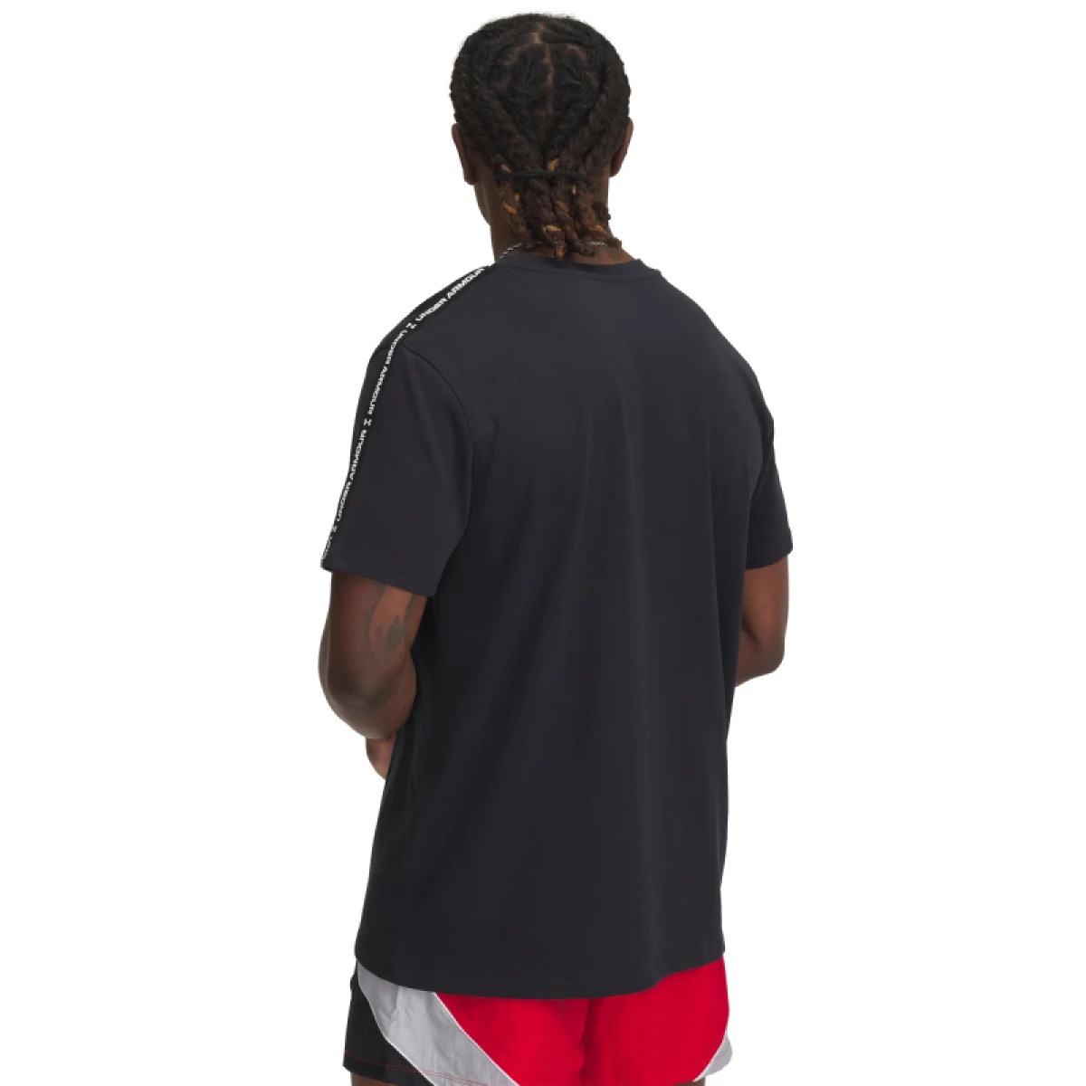 Pánske tričko s krátkym rukávom UNDER ARMOUR UA Icon HWT Tee Taping-BLK · záber 3