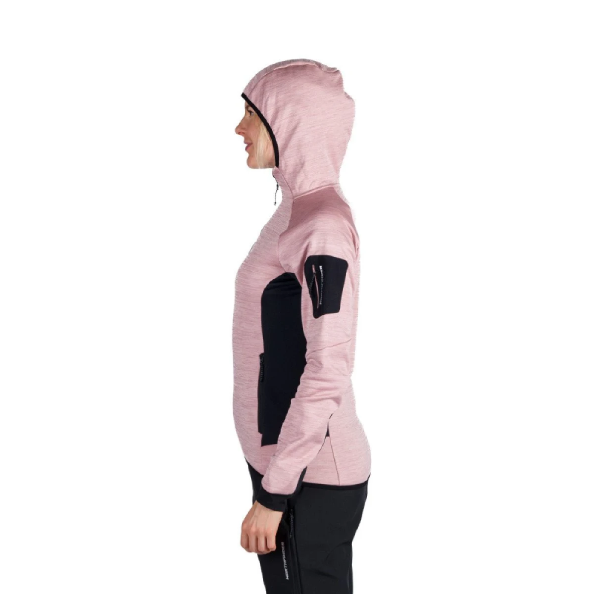 Dámska turistická mikina so zipsom NORTHFINDER COLEEN-521roseblack · záber 2