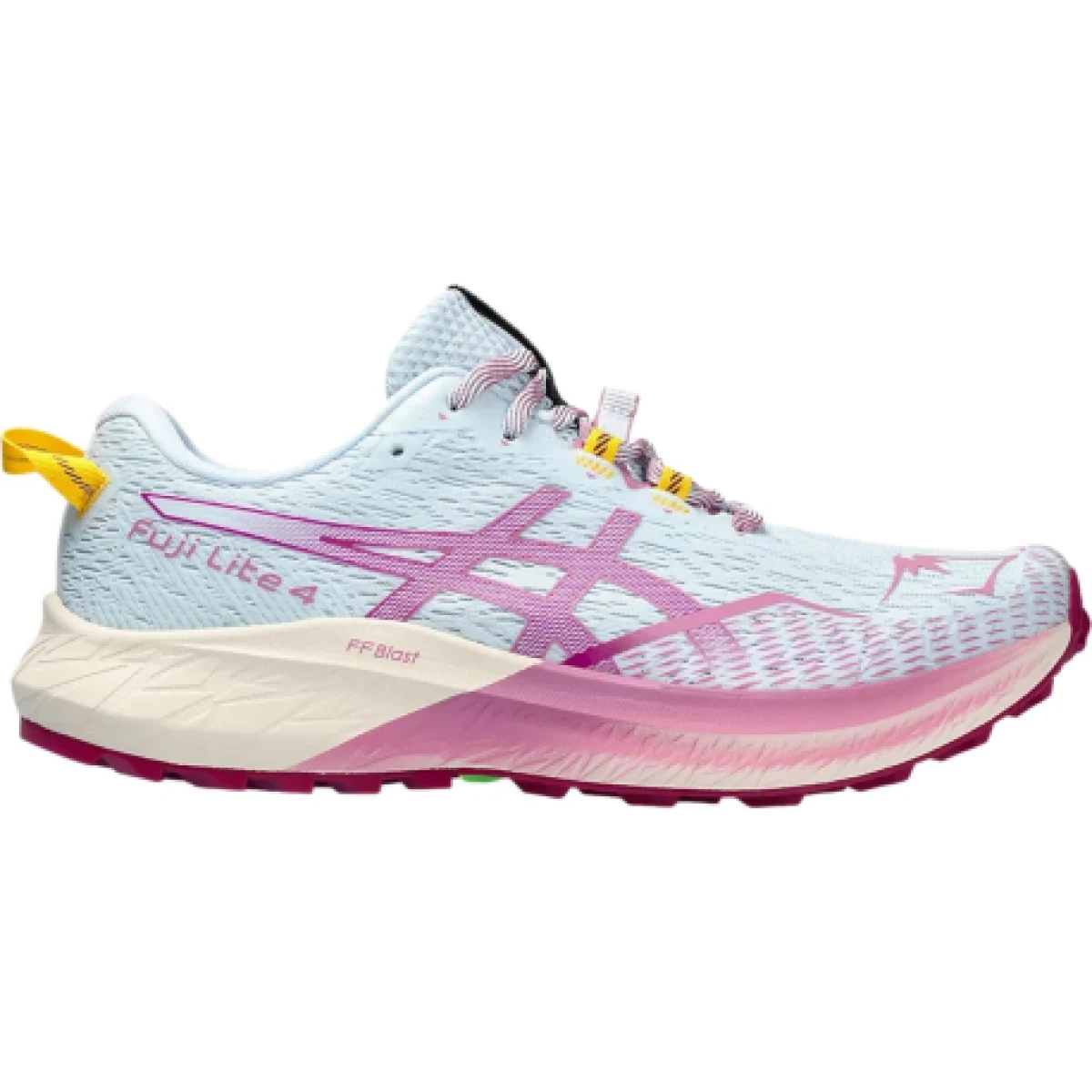Dámska bežecká trailová obuv ASICS Fuji Lite 4 light blue blackberry · záber 1
