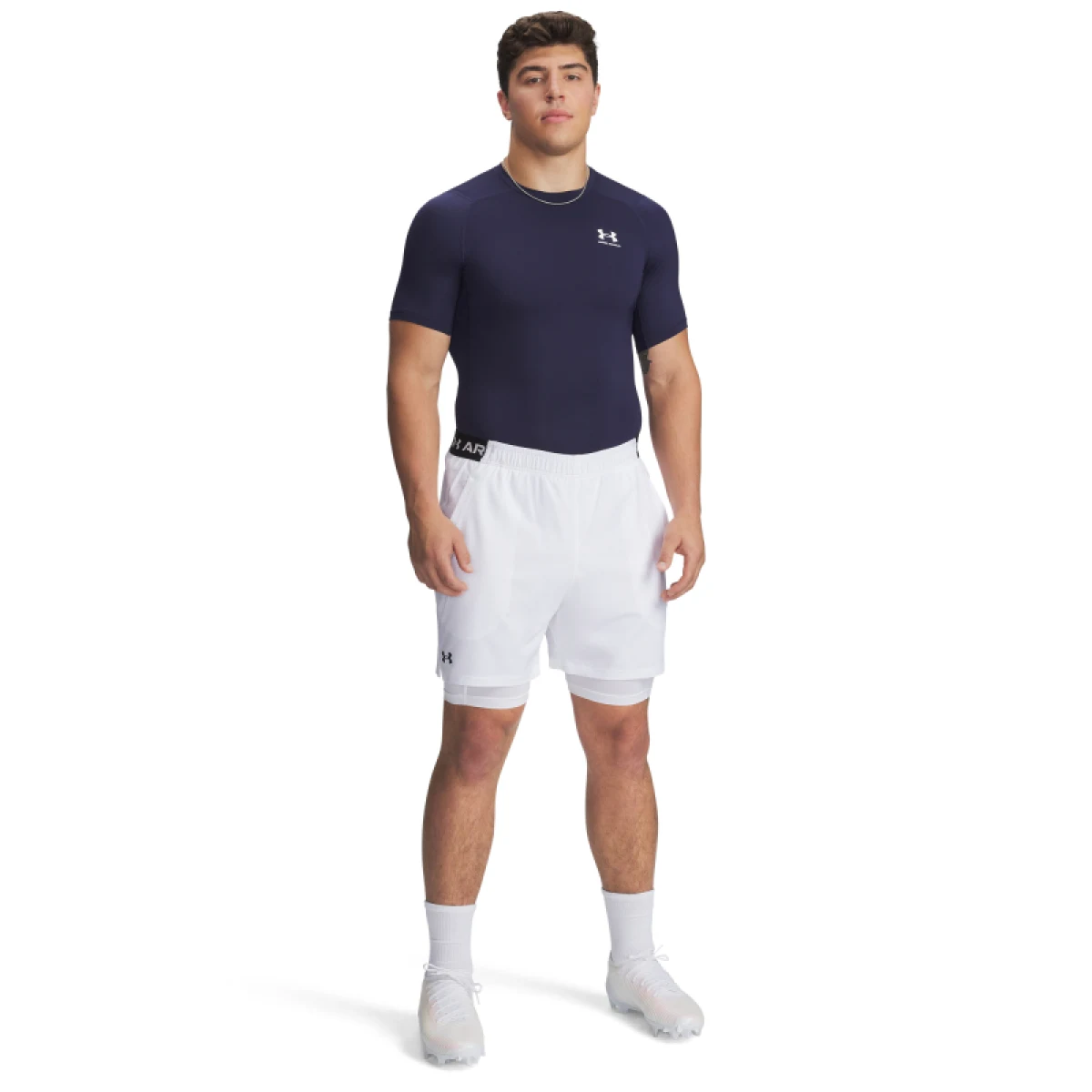 Pánske kompresné tričko s krátkym rukávom UNDER ARMOUR UA HG Armour Comp SS-NVY · záber 4