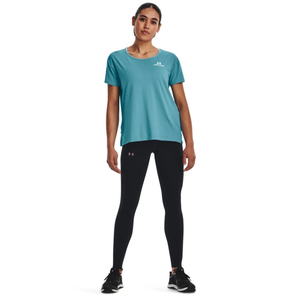 Dámske tréningové tričko s krátkym rukávom UNDER ARMOUR UA Rush Energy SS-BLU-GHL · záber 3
