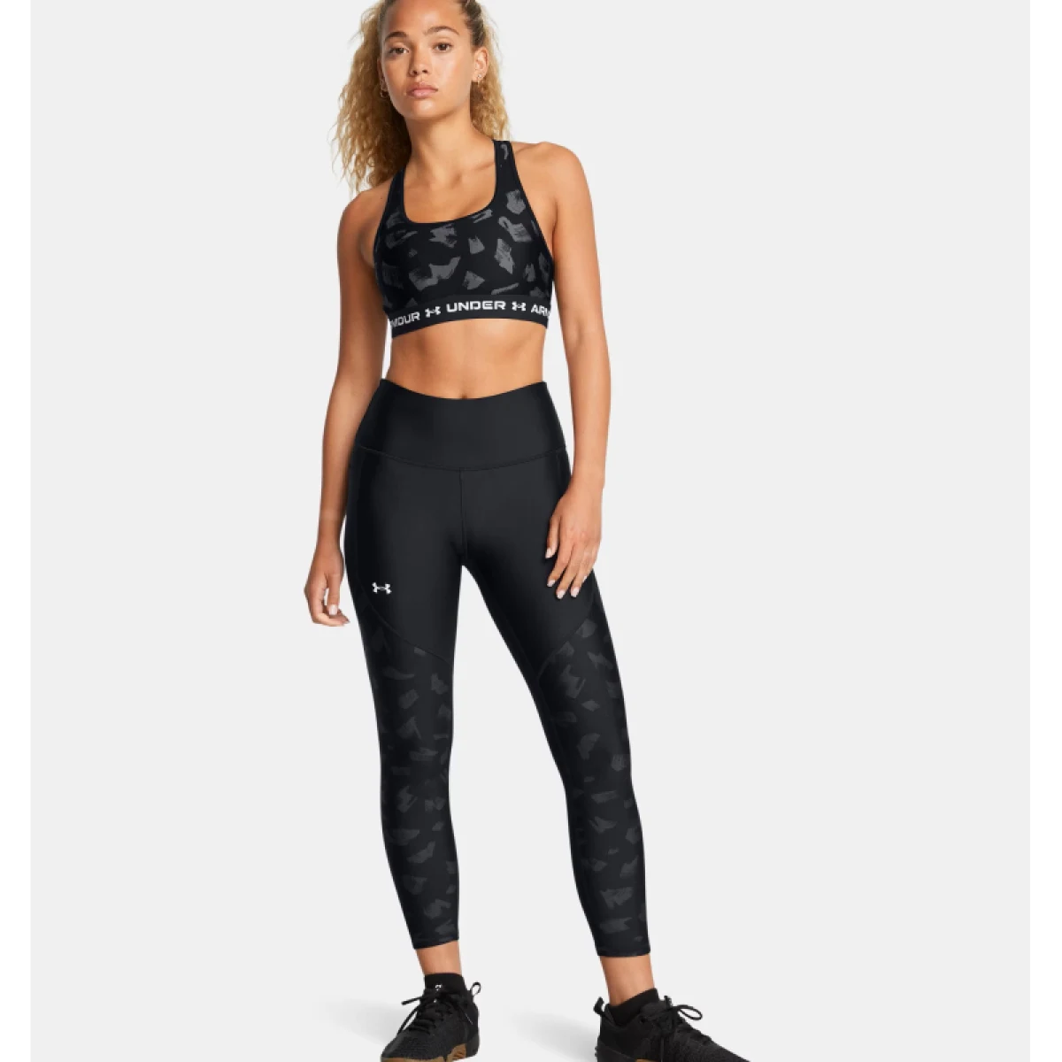Dámske legíny UNDER ARMOUR Tech Print Panel Ankle Leg-BLK · záber 4