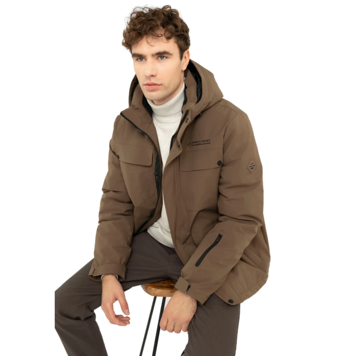 Pánska bunda VOLCANO J-NOEL-500-BROWN · záber 3