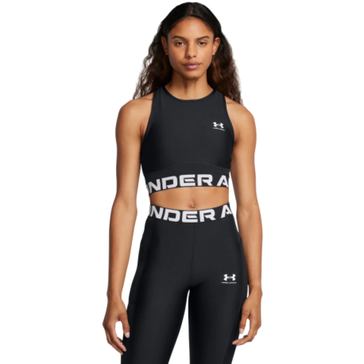 Dámske tréningové tielko UNDER ARMOUR HeatGear Rib Tank-BLK · záber 1