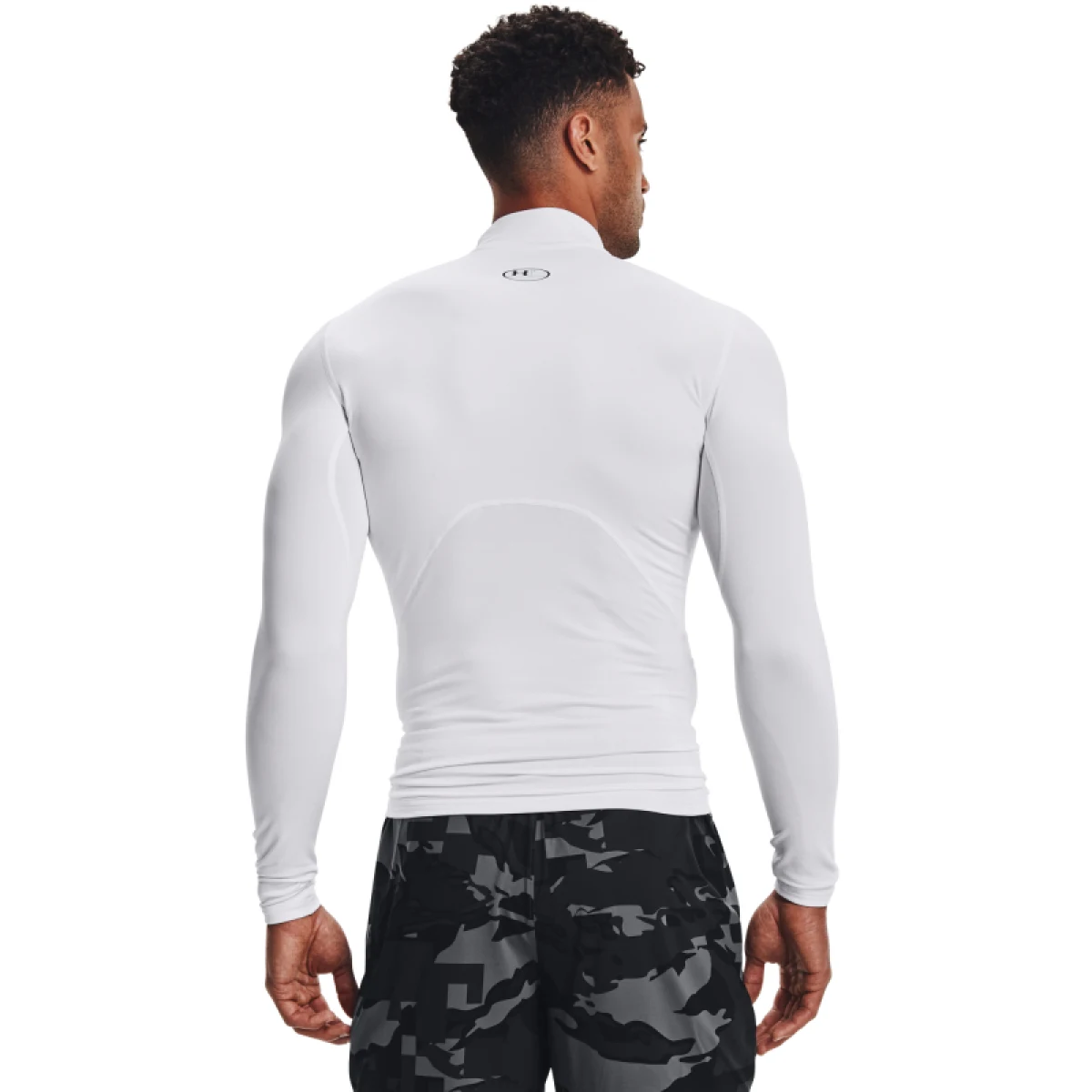 Pánske kompresné tričko s dlhým rukávom UNDER ARMOUR UA CG Armour Comp Mock-WHT · záber 2