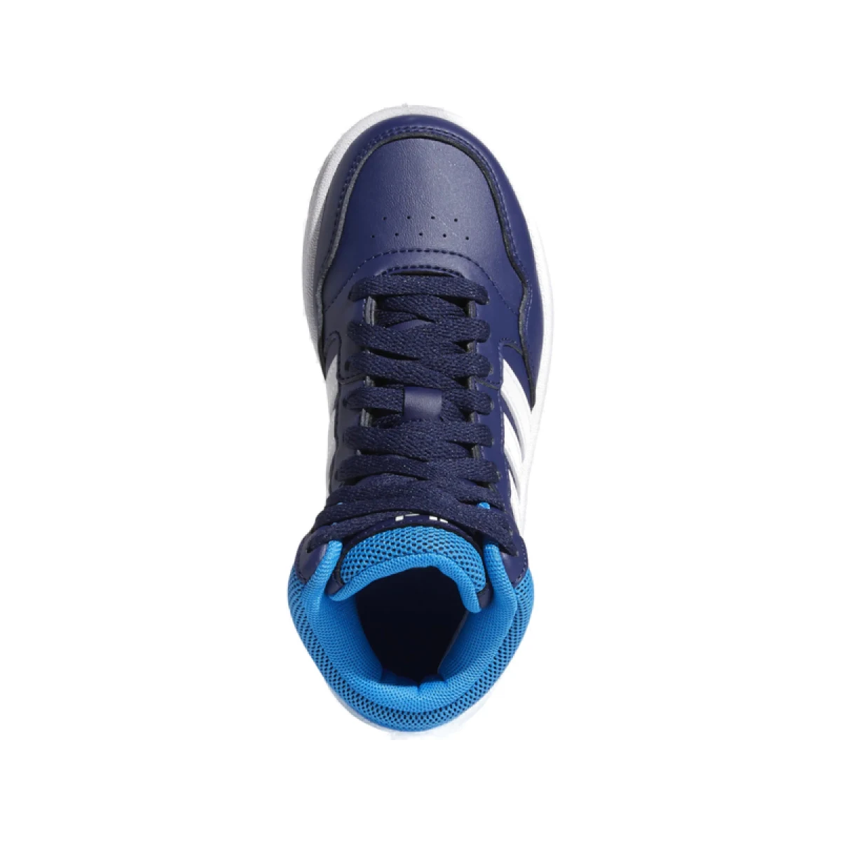 Chlapčenská rekreačná obuv ADIDAS Hoops 3.0 Mid K dark blue blue rush turbo · záber 5