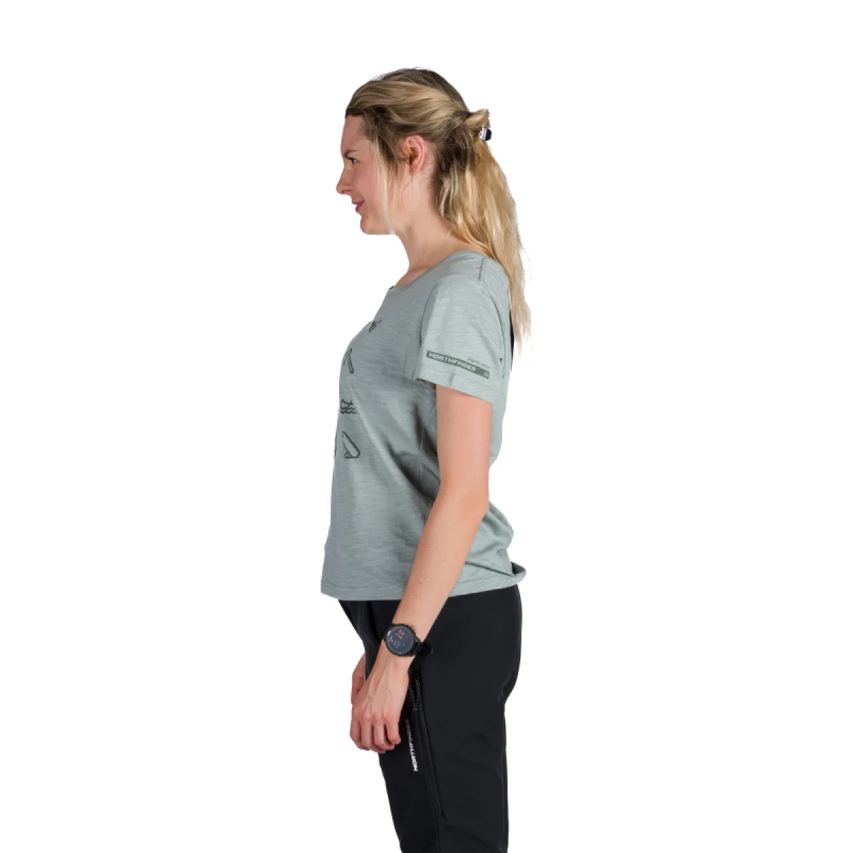 Dámske turistické tričko s krátkym rukávom NORTHFINDER CANDICE-333lightgreen · záber 2