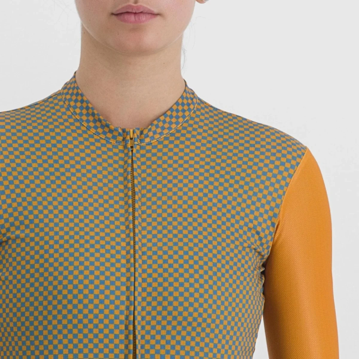 Dámsky cyklistický dres s krátkym rukávom SPORTFUL Checkmate w jersey, dark gold berry blue · záber 5