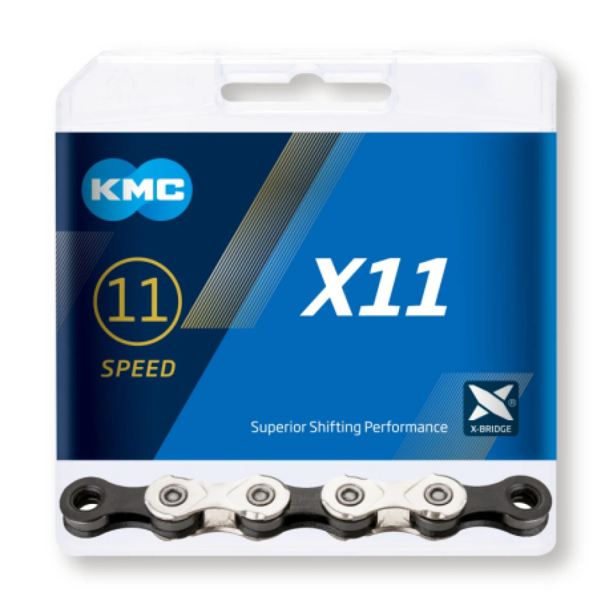 Reťaz na bicykel KMC X 11 silver grey 118 links · záber 1