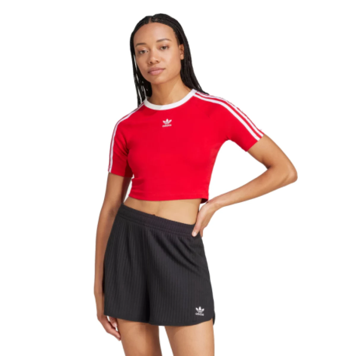 Dámske tričko s krátkym rukávom ADIDAS ORIGINALS 3 S BABY TEE BETSCA WHITE · záber 1