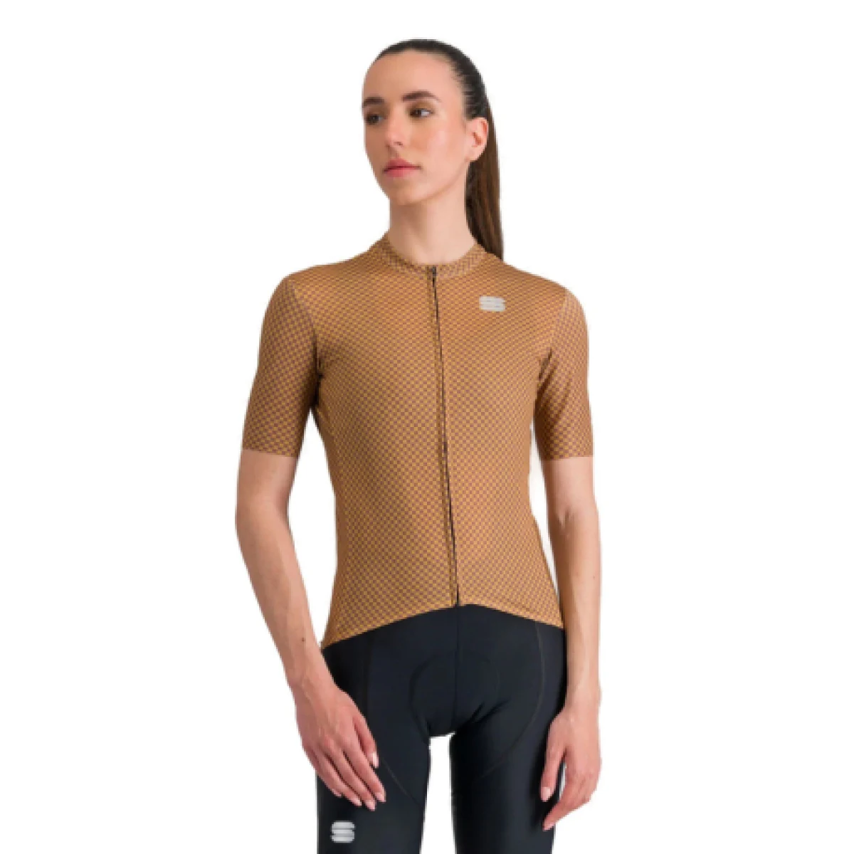 Dámsky cyklistický dres s krátkym rukávom SPORTFUL Checkmate w jersey, gold mauve · záber 1