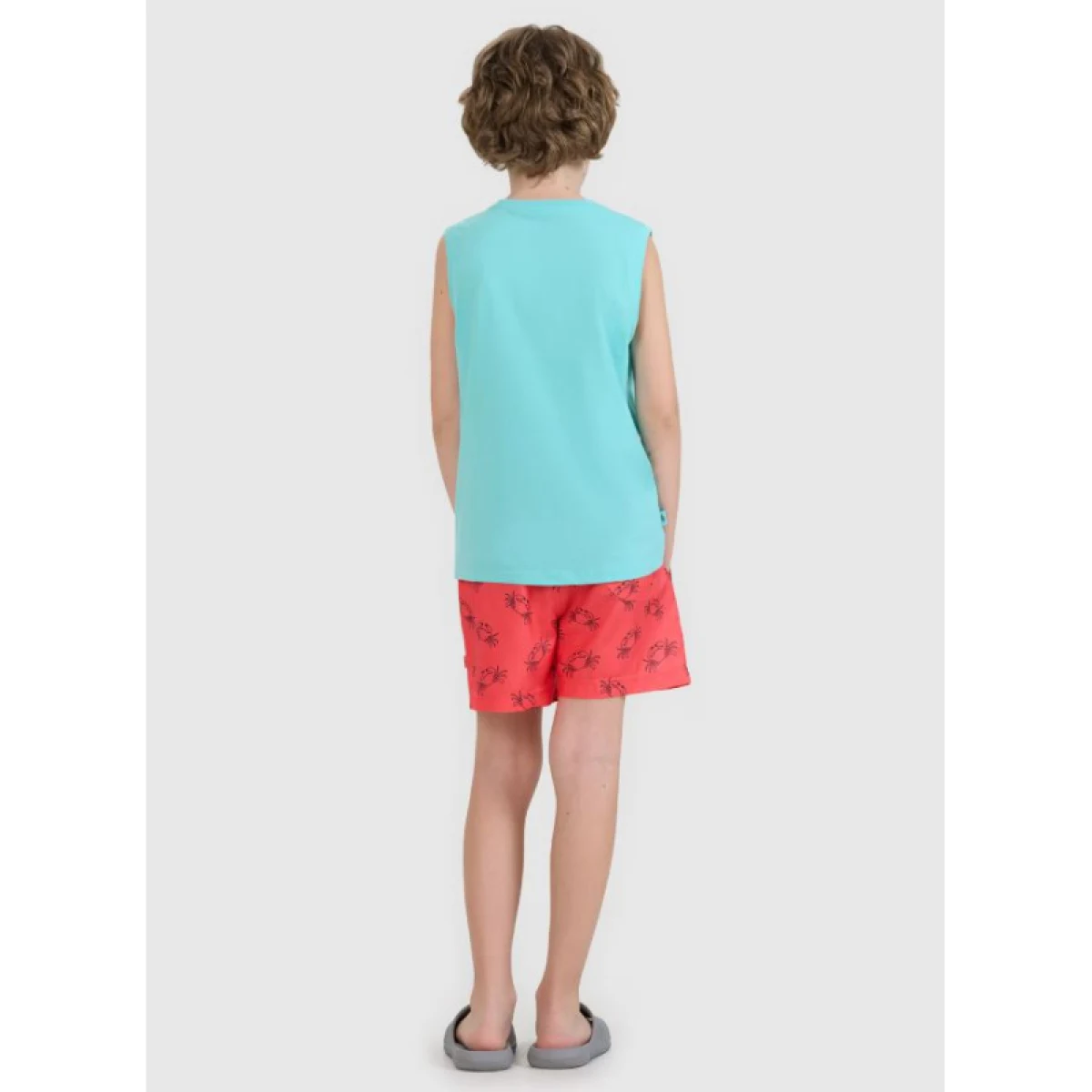 Chlapčenské plavky 4F JUNIOR BOARD SHORTS M121-63A-CORAL ALLOVER · záber 4