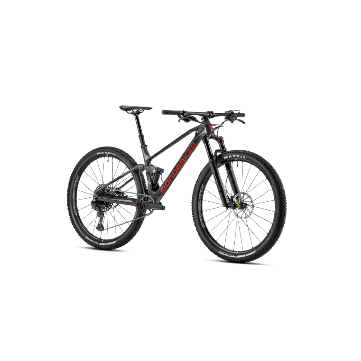 Horský bicykel MONDRAKER F-Podium Carbon DC, nimbus grey carbon flame red · záber 2