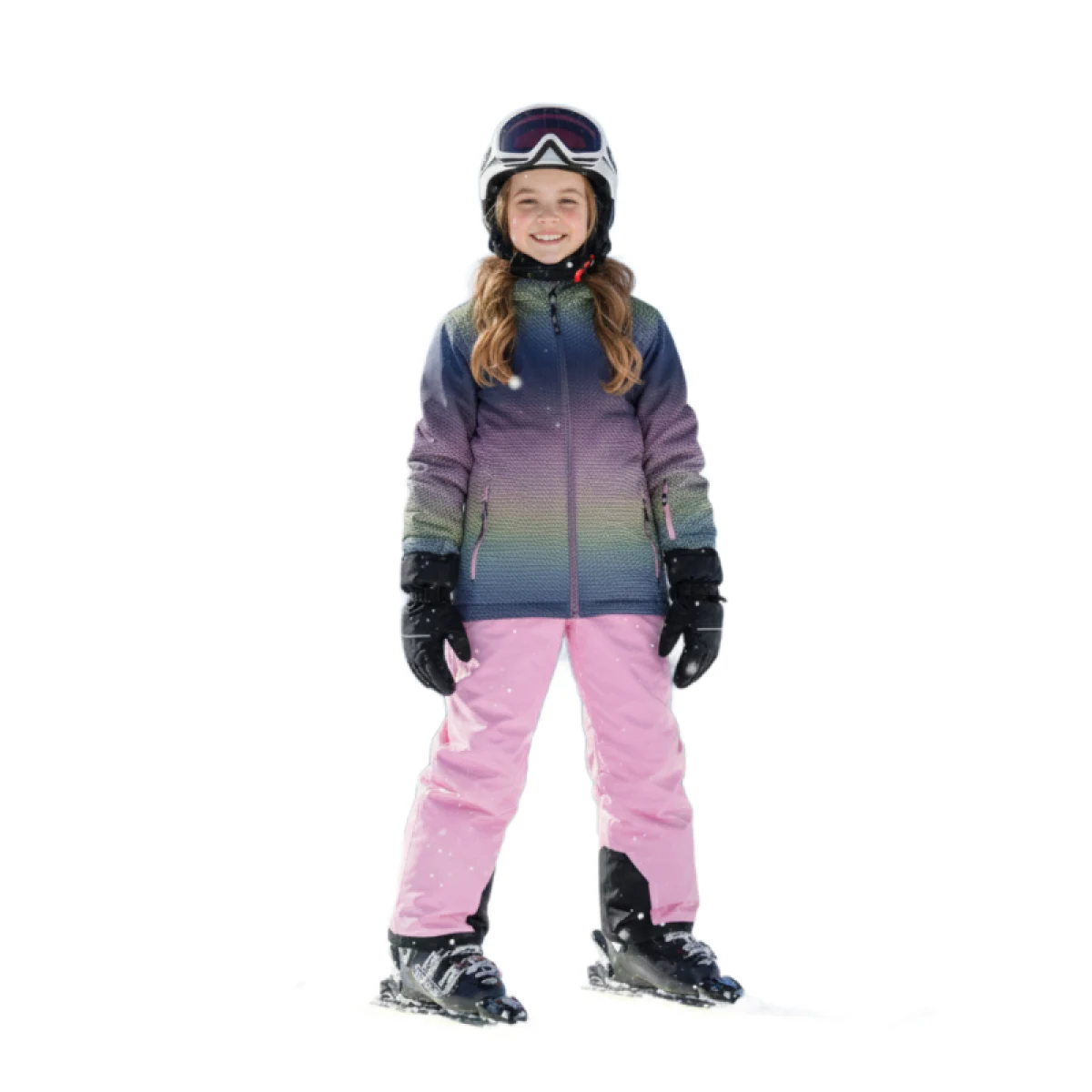 Dievčenská lyžiarska bunda - Veľkosť: 4213 | Farba: Kids Ski Jacket - Aop -4213-Bonbon · záber 2