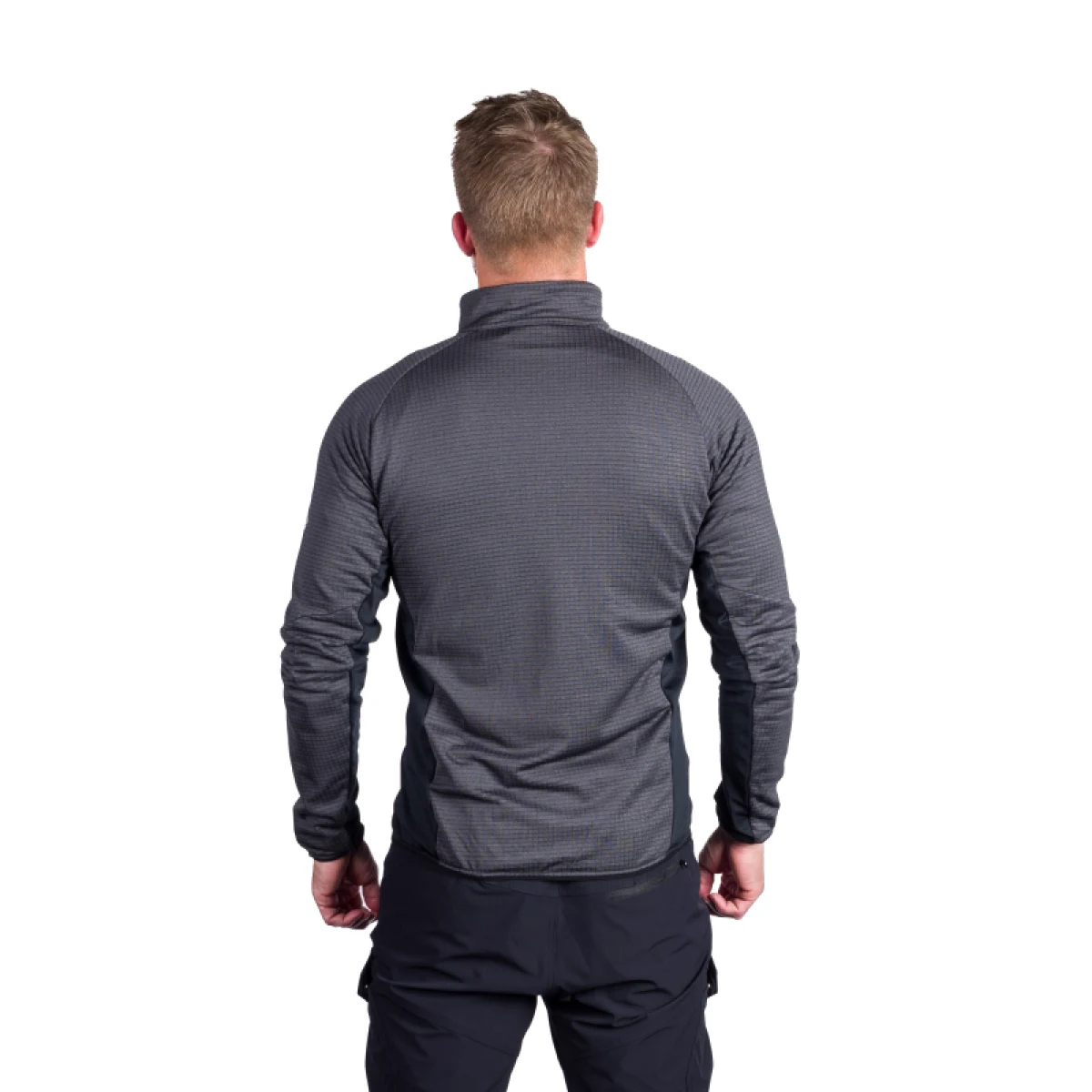 Pánska turistická mikina so zipsom NORTHFINDER PRIMO-270blackblack · záber 3