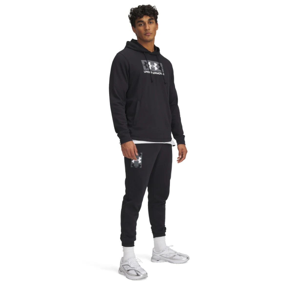 Pánske tepláky UNDER ARMOUR UA Rival Terry Logo JoggerQ2-BLK · záber 3