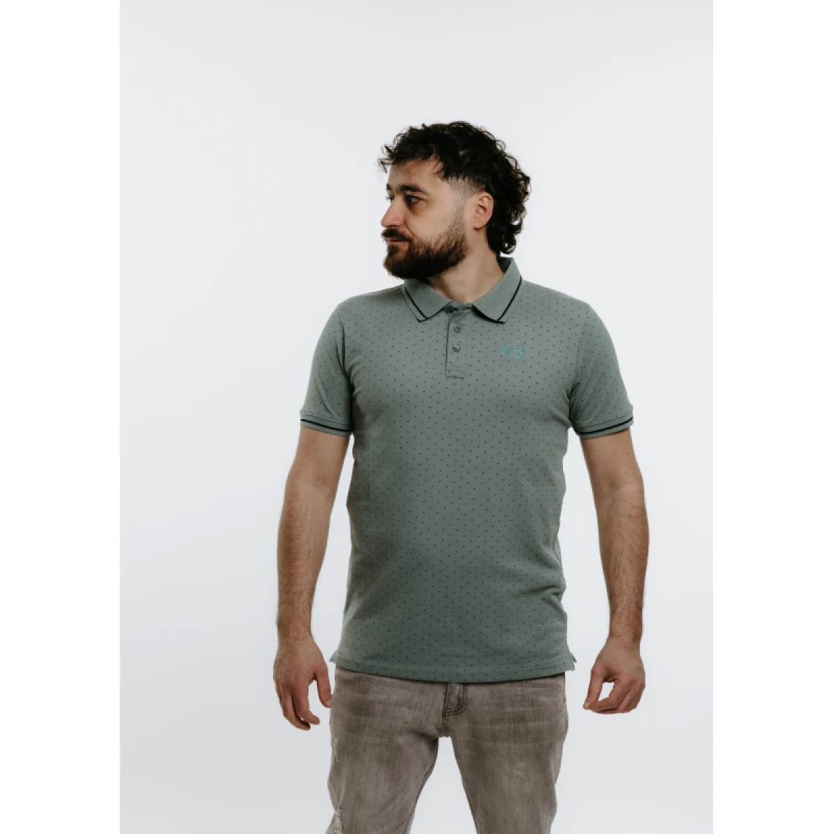 Pánske polo tričko s krátkym rukávom AUTHORITY P-TRIANGLE green · záber 3