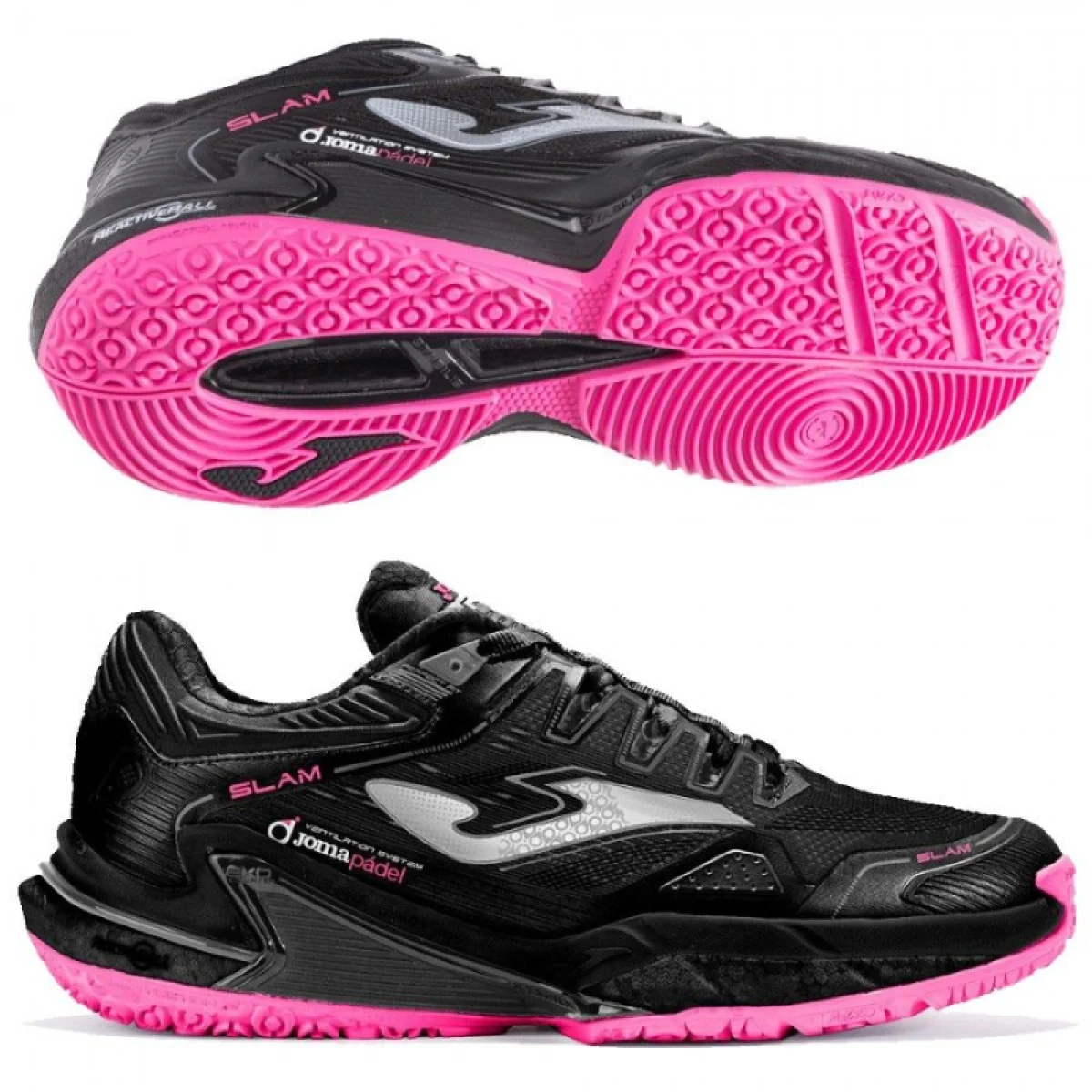 Dámska halová obuv JOMA Slam Lady 2401 black pink · záber 4