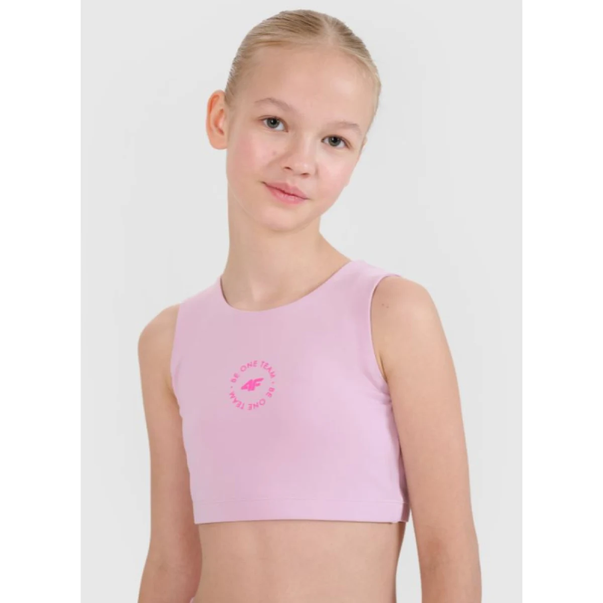 Dievčenská tréningová športová podprsenka 4F JUNIOR SPORT BRA F148-56S-LIGHT PINK · záber 2