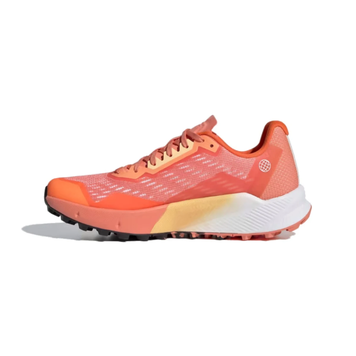 Dámska bežecká trailová obuv ADIDAS Terrex Agravic Flow 2.0 coral fusion impact orange white · záber 2