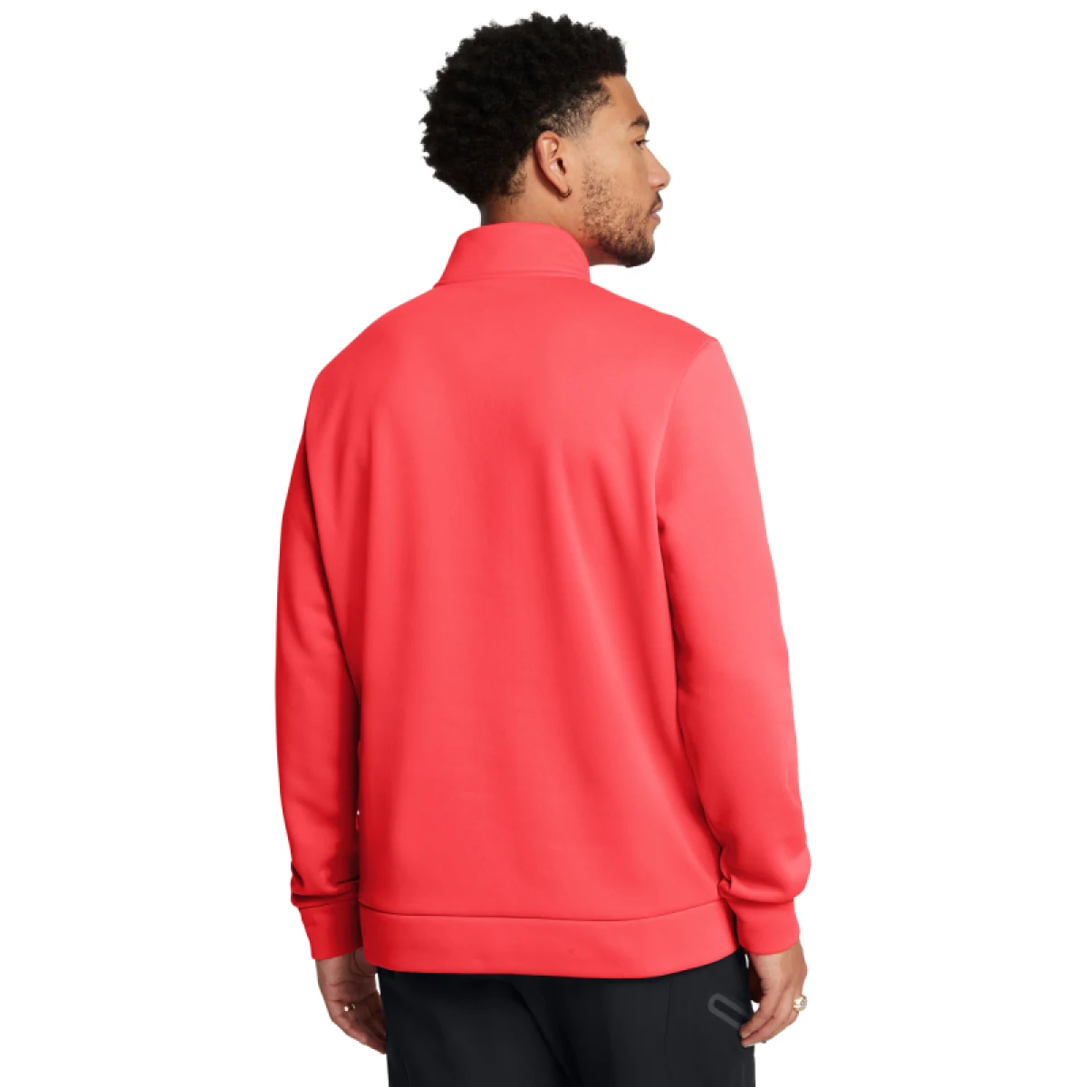 Pánska zateplená tréningová mikina s 1 2 zipsom UNDER ARMOUR UA Armour Fleece 1 4 Zip-RED · záber 2