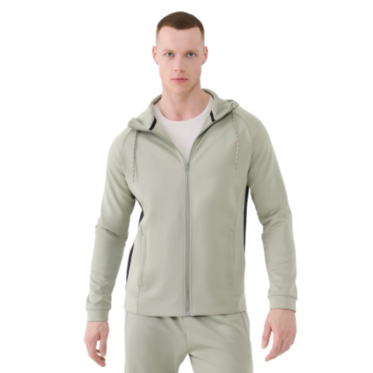 Pánska tréningová mikina so zipsom 4F SWEATSHIRT FNK-WSS25TFSWM513-44S-OLIVE · záber 1