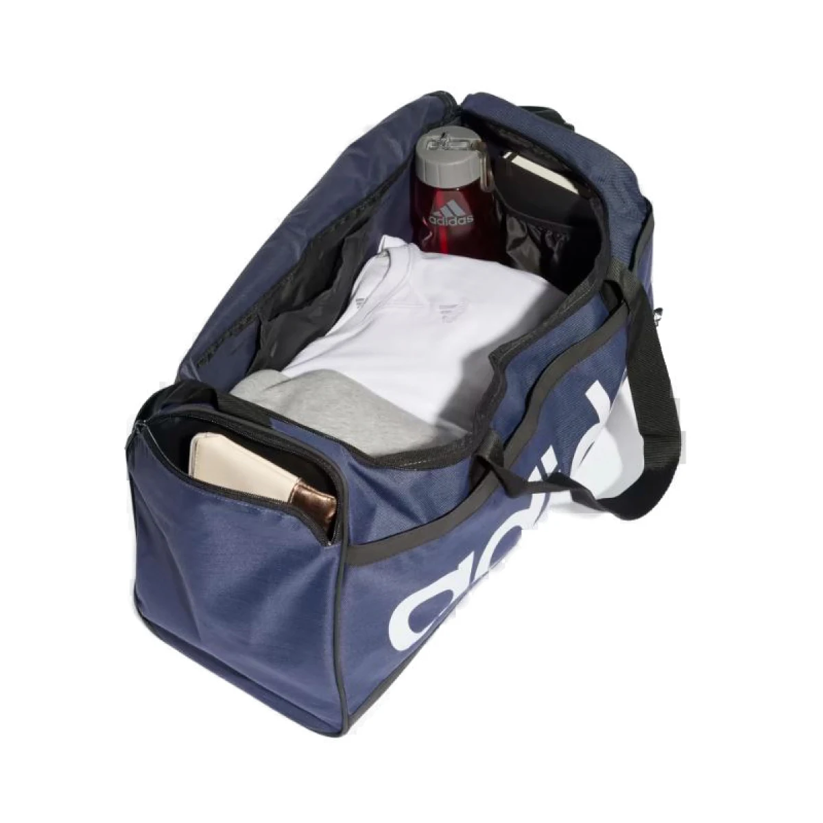 Cestovná taška ADIDAS LINEAR DUFFEL M SHANAV BLACK WHITE · záber 3