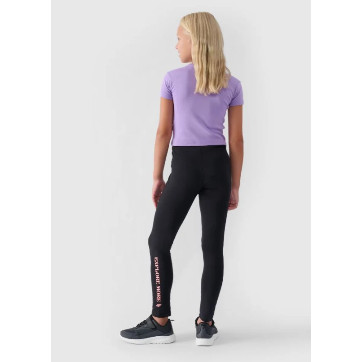 Dievčenské legíny 4F JUNIOR TIGHTS-JWAW24TTIGF172-21S-BLACK · záber 3