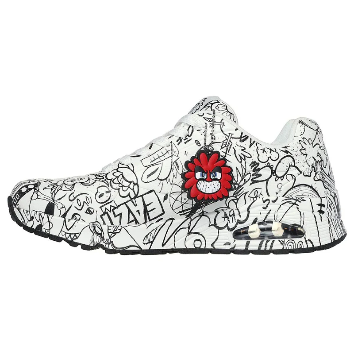 Pánska rekreačná obuv SKECHERS Uno Process Sketch M white black · záber 3