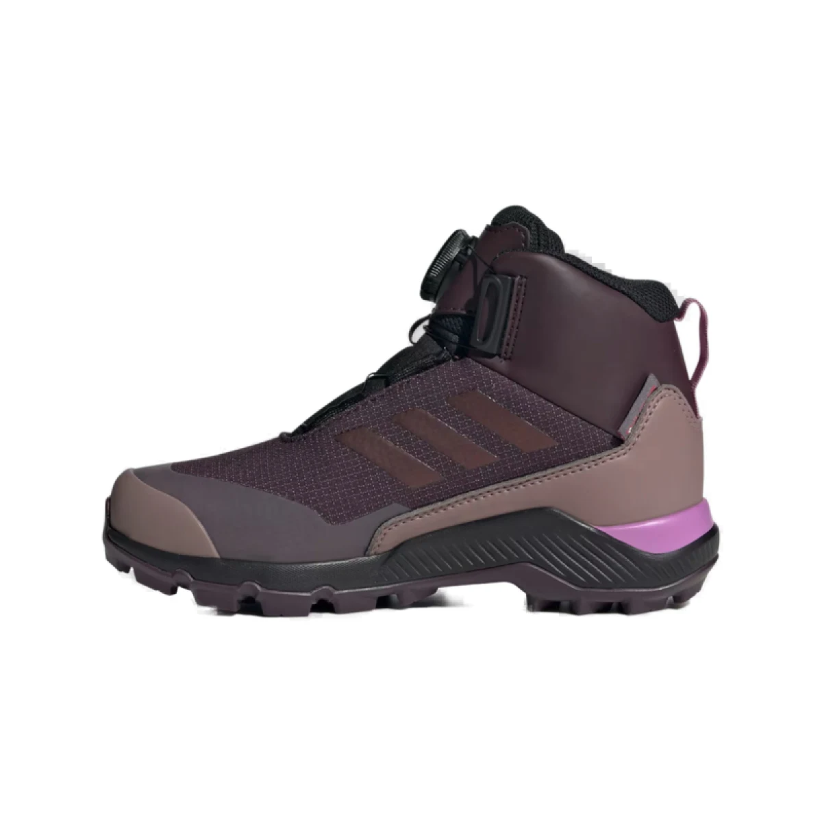 Dievčenské členkové zimné topánky ADIDAS Terrex Winter Mid Boa Rain.RDY shadow maroon red lilac · záber 3