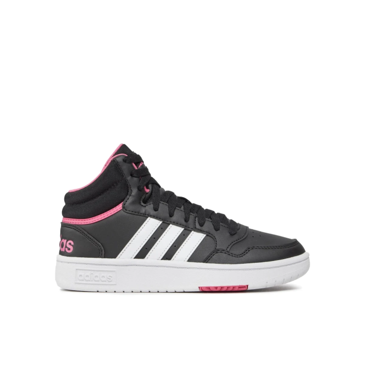 Dámska rekreačná obuv ADIDAS Hoops 3.0 Mid core black cloud white pink fusion · záber 2