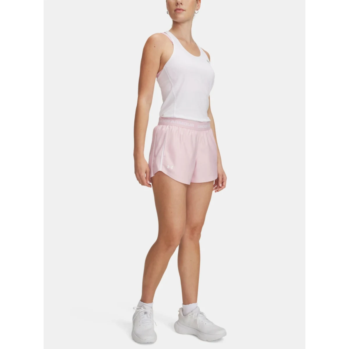 Dámske tréningové kraťasy UNDER ARMOUR Tech Play Up Shorts-PNK · záber 3