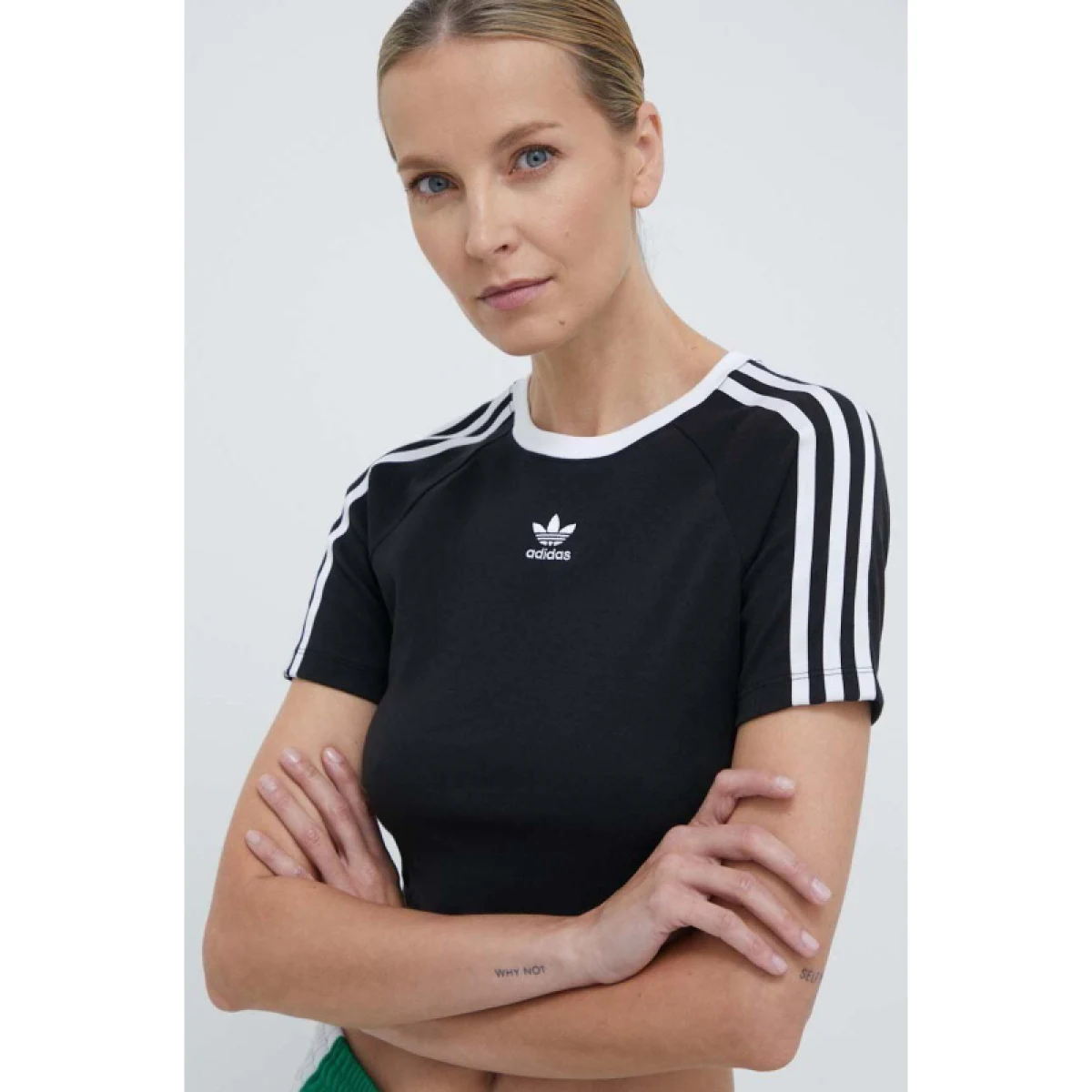 Dámske tričko s krátkym rukávom ADIDAS ORIGINALS 3 S BABY TEE-BLACK · záber 5