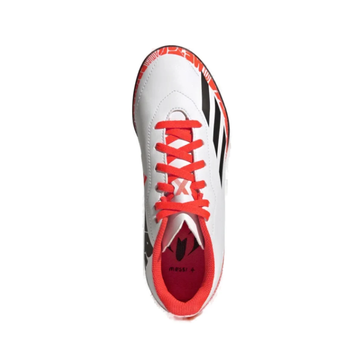Juniorské futbalové kopačky turfy ADIDAS X Speedportal Messi.4 Jr TF cloud white core black solar red · záber 4