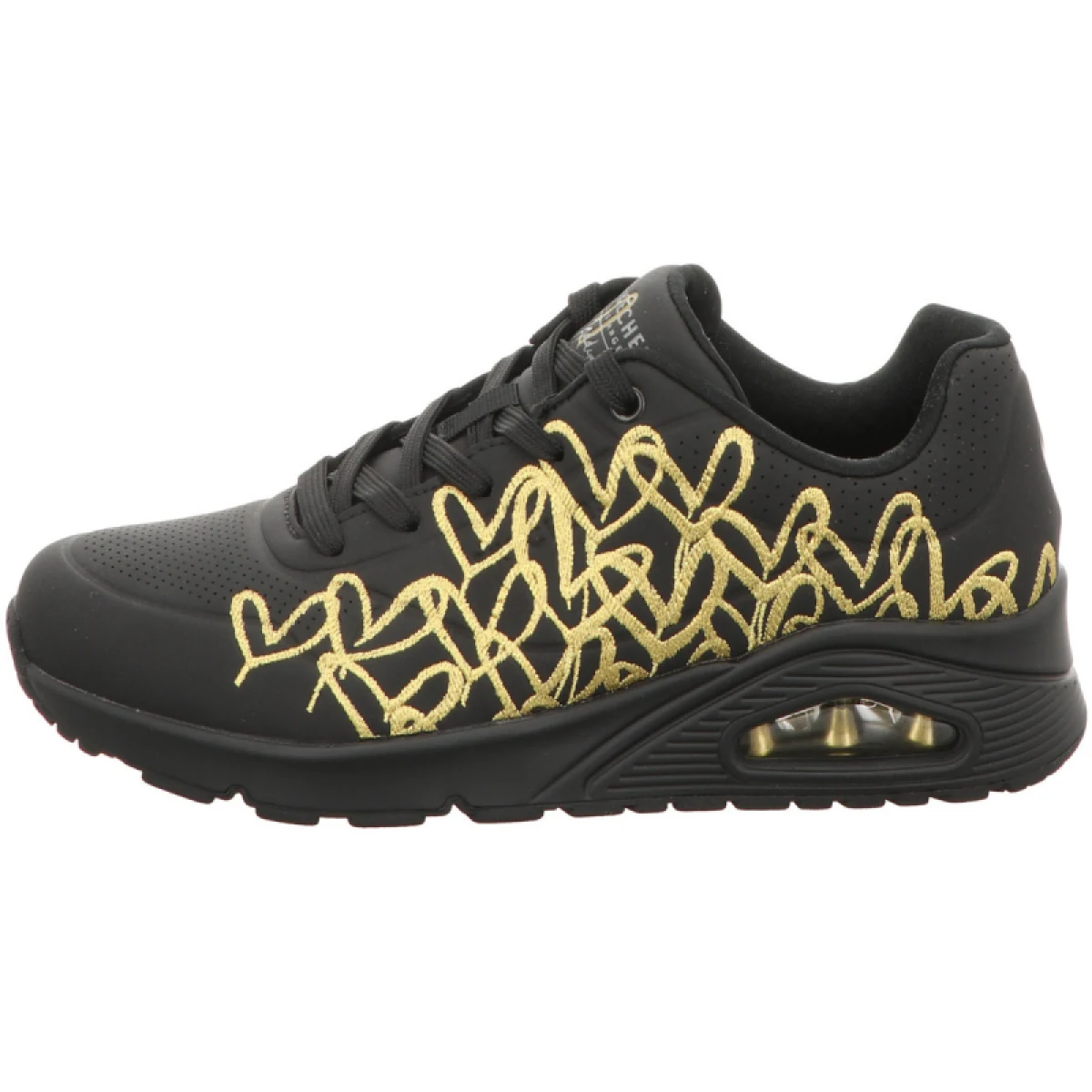 Dámska rekreačná obuv SKECHERS Uno Golden Heart black gold · záber 2