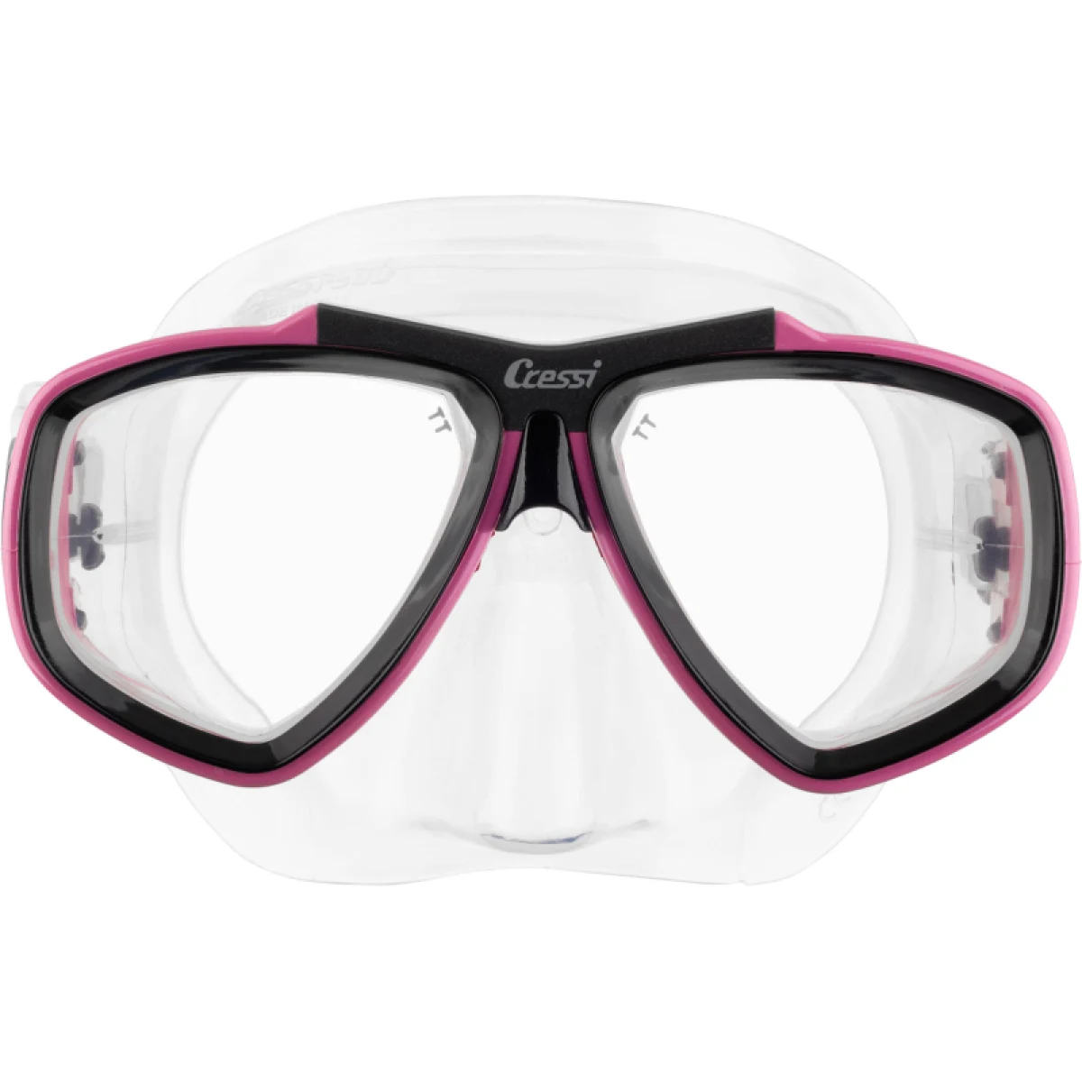 Potápačská maska CRESSI FOCUS MASK SIL CLEAR FRAME PINK · záber 2