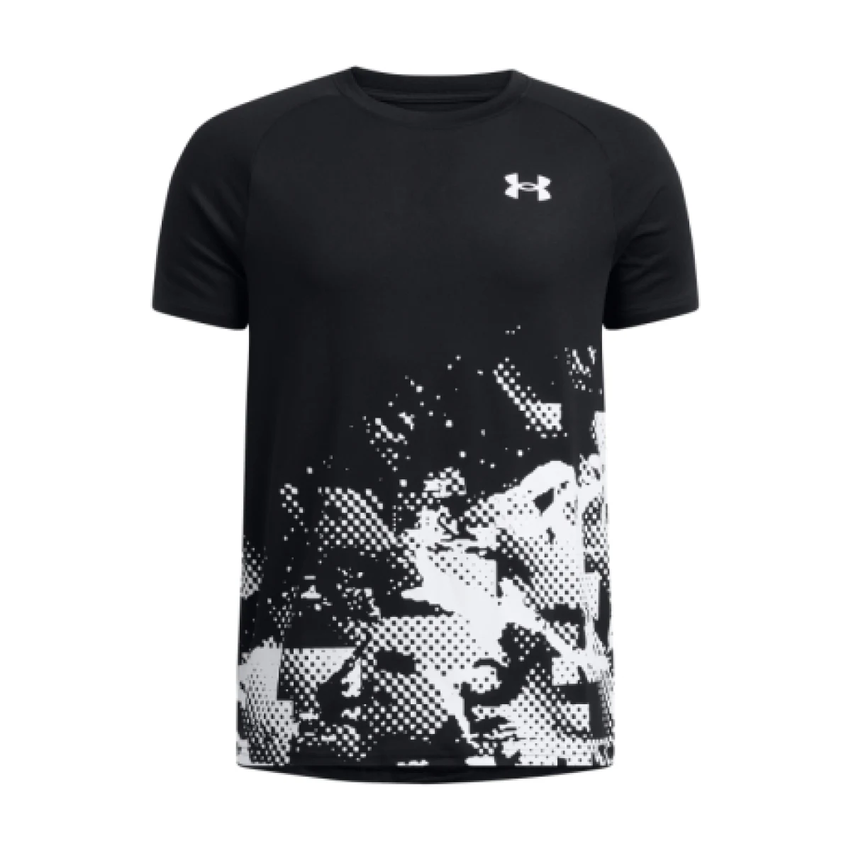 Chlapčenské tréningové tričko s krátkym rukávom UNDER ARMOUR UA Tech Graphic SS-BLK · záber 1