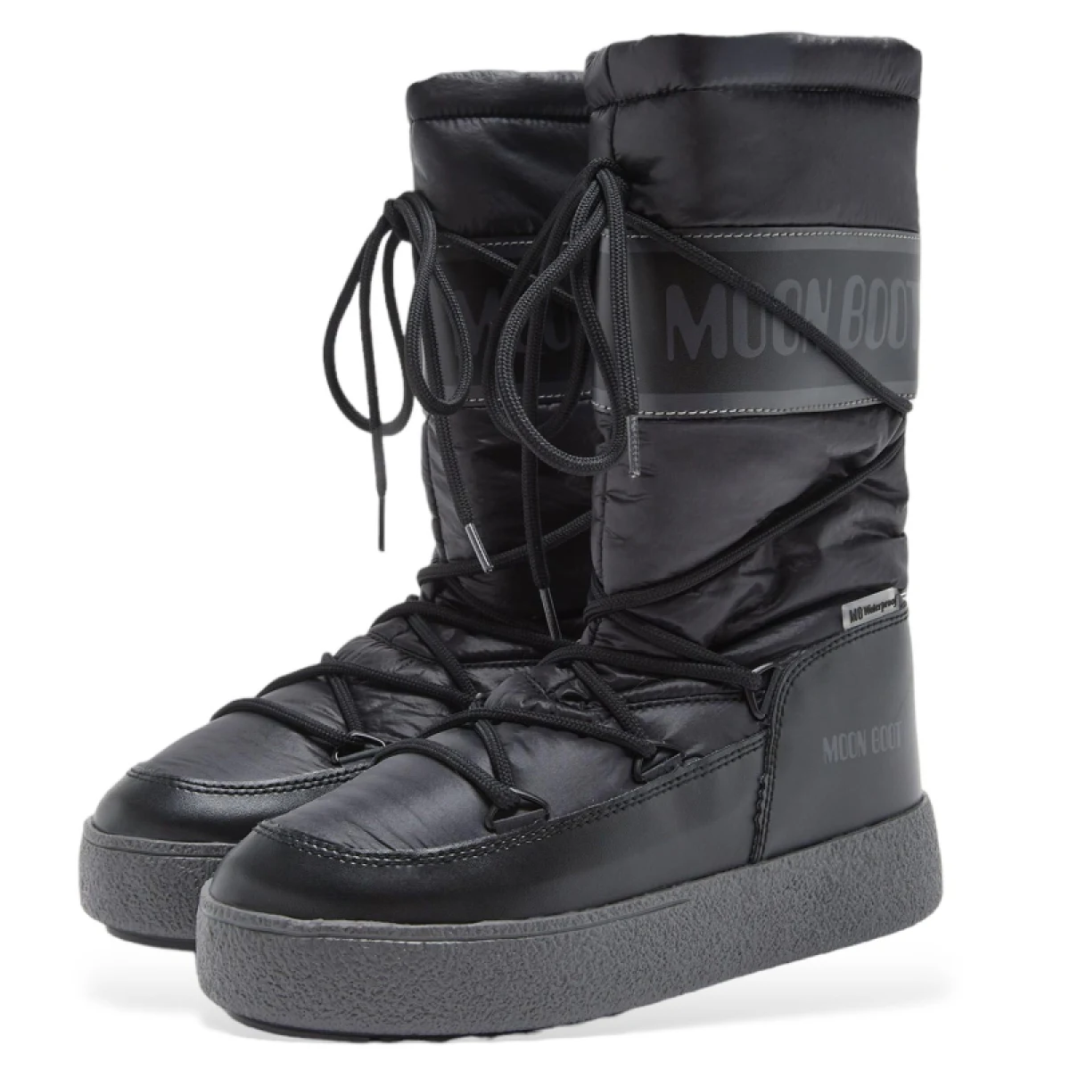 Dámske členkové zimné topánky MOON BOOT LTRACK HIGH NYLON WP, 001 black · záber 2