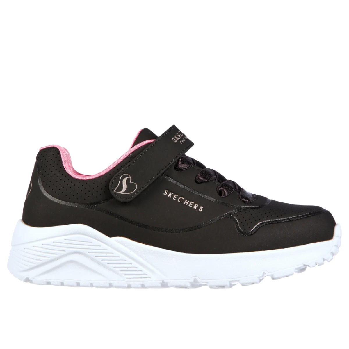Dievčenská rekreačná obuv SKECHERS Uno Lite K black rose gold · záber 2