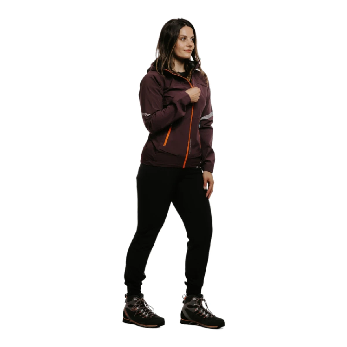 Dámska turistická softshellová bunda NORTHFINDER DONNA-481-plum · záber 5