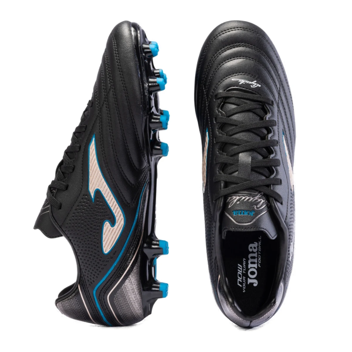 Pánske futbalové kopačky outdoorové JOMA Aguila M FG black gold · záber 3