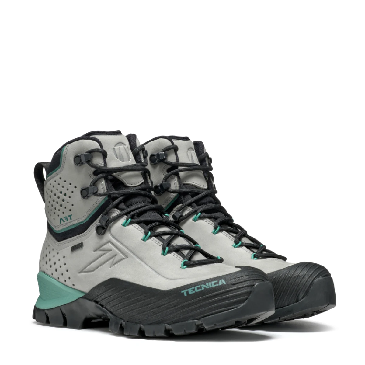 Dámska vysoká turistická celokožená obuv TECNICA Forge 2.0 GTX Ws, soft grey light petrol · záber 4