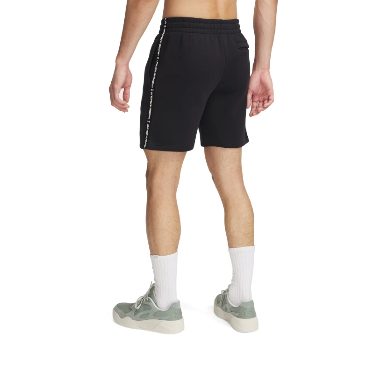 Pánske teplákové kraťasy UNDER ARMOUR UA Icon Fleece Short Taping-BLK · záber 3